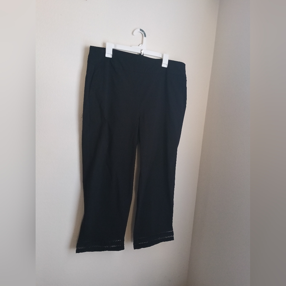 Allison Daley Pants Women 18W Black Vacation Resort Travel Academia Versatile